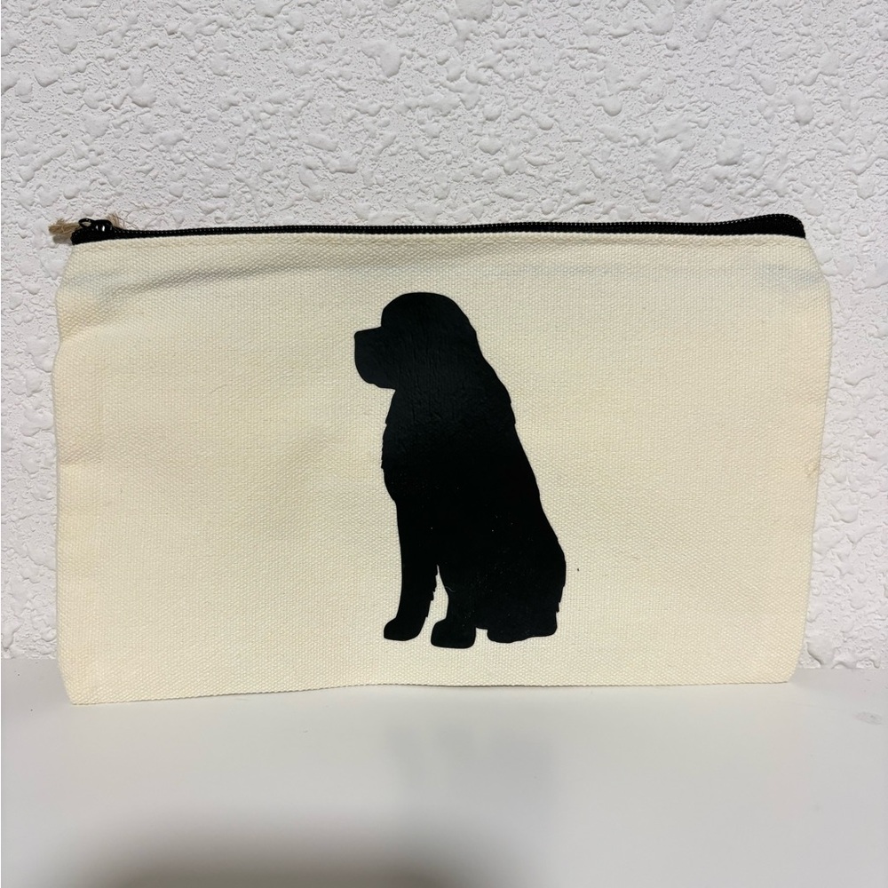 New Custom St Bernard Breed Dog Cosmetic Pouch